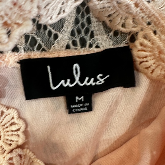 Lulus Remarkable Blush Pink Lace Dress Size M - Picture 4 of 7